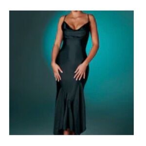 Oh Polly Black Midi Dress